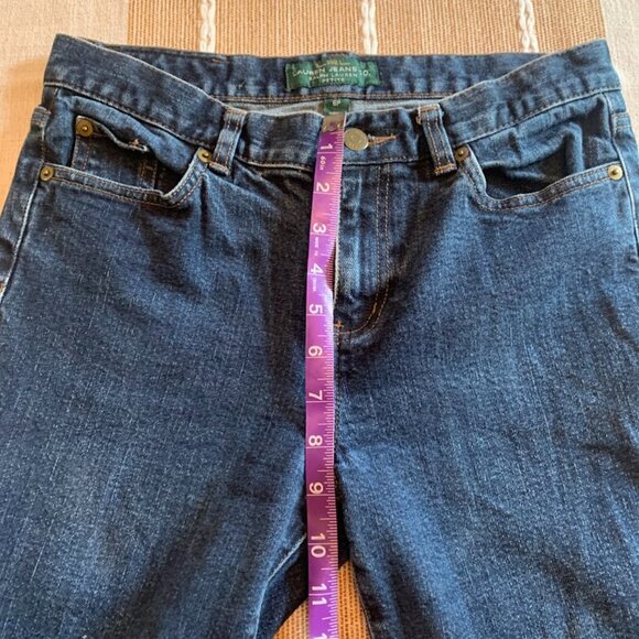 Lauren Ralph Lauren Women's Boot Cut Jeans - Dark Blue - Picture 6 of 8